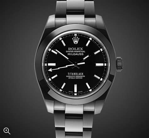 rolex milgauss nero titan black|rolex milgauss.